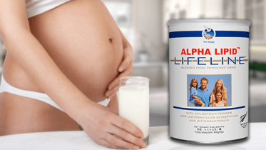 Bà bầu uống sữa non Alpha Lipid