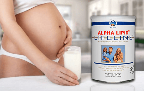 Bà bầu uống sữa non Alpha Lipid